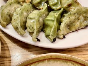 Vegan gyoza  at Kakekomi Gyoza in Tokyo