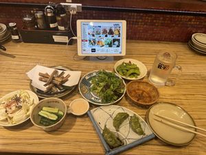 Everything here tastes fantastic !  at Kakekomi Gyoza in Tokyo