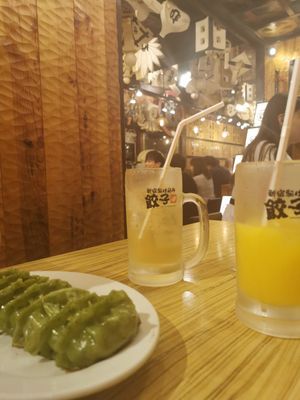 Boiled gyoza at Kakekomi Gyoza in Tokyo