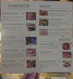 Latest menu at Abracado in Hanoi