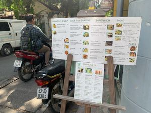 Menu, October 2023. at Abracado in Hanoi