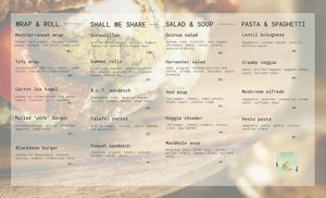 Our menu at Abracado in Hanoi