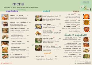 Our updated menu at Abracado in Hanoi