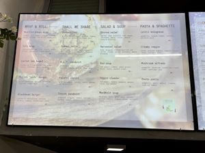 Food menu  at Abracado in Hanoi