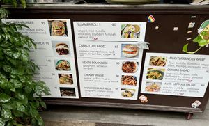 Menu outside  at Abracado in Hanoi