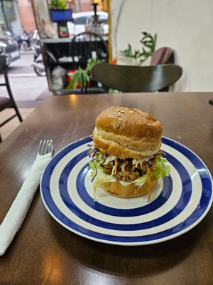 Pulled "pork" sandwich at Abracado in Hanoi