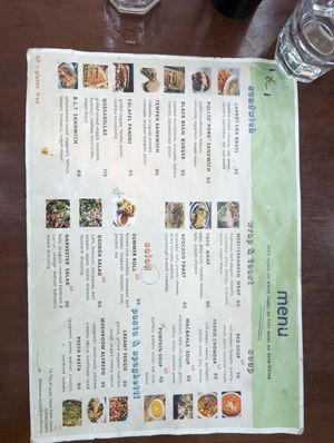 Menu at Abracado in Hanoi