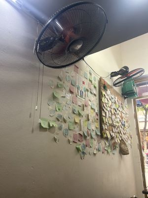 notes inside from customers   at Abracado in Hanoi