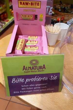raw bite peotein bar to try #Veganuary at Alnatura - Venloer in Cologne