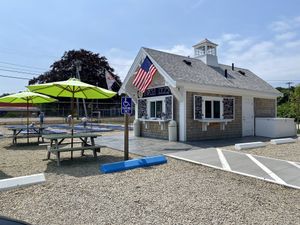 Cute building w/trampolines in front   at Sweet Izzy in Harwich Port