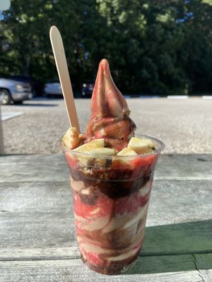 Banana split  at Sweet Izzy in Harwich Port