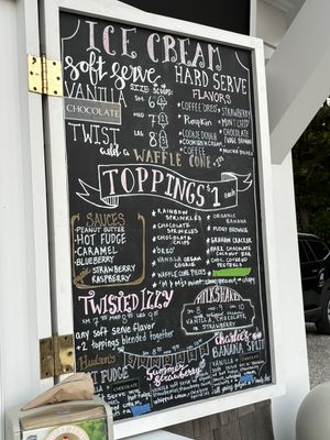 Flavour/toppings options  at Sweet Izzy in Harwich Port