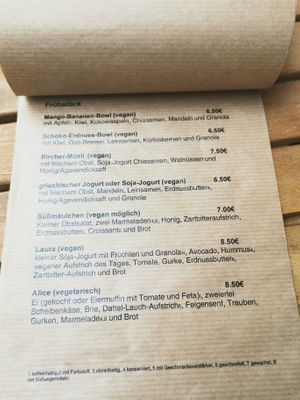Breakfast menu  at George in Mainz