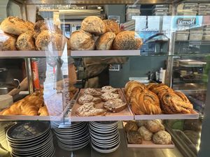 Pastries and buns galore  at Kaffebar in Hilleroed