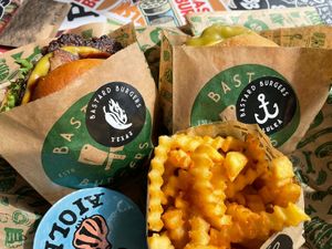 Vegan burgers: Texas & Luleå, Fries and vegan aioli  at Bastard Burgers - Östra Hamngatan in Gothenburg