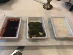 Dips for samosas   at Royal India in Raleigh