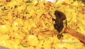 Indian mixed-vegetable dish with cabbage and potatoes. at Royal India in Raleigh