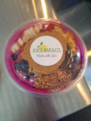Pitaya smoothie bowl at Juice Bar & Co in Smithfield