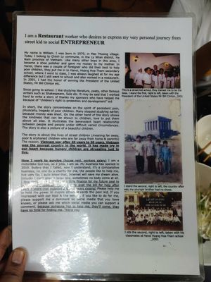 About him at Cumulus Vegetarian Restaurant in Hanoi