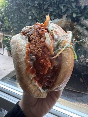 Buffalo chik’n   at Veg Out in Surrey