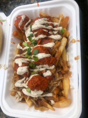 Buffalo Poutine at Veg Out in Surrey