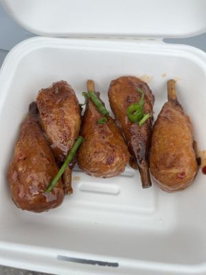 Sweet and spicy Thai wings  at Veg Out in Surrey