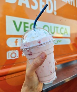 Strawberry Vegan Shake at Veg Out in Surrey