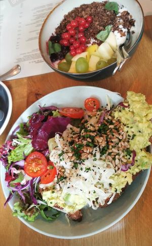 Avocado Breakfast and Soy Yoghurt Granola Bowl at FUCHS in Aachen