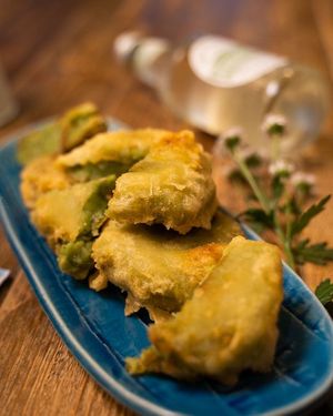Mushy Pea Fritters at The Chippy on Burton Rd in Manchester