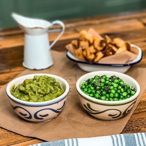 Mushy and Minty Peas at The Chippy on Burton Rd in Manchester