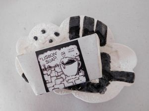 Coffee soap bar and soap holder at Studiofango in Lisbon