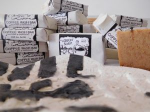 Coffee soap bar and soap holder at Studiofango in Lisbon