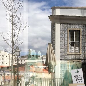 Studiofango window' reflection at Studiofango in Lisbon