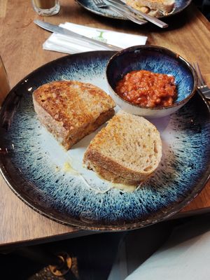 Breakfast toastie at Muse Music and Love Cafe in Hebden Bridge