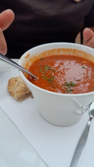 Tomato soup at Paal 17 in Texel