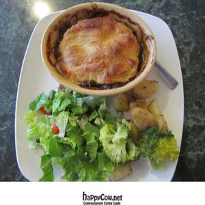 mushroom pie at Nutmeg Cafe in Scarborough