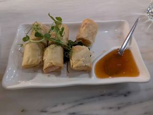 Vegetable Spring Rolls at HAKS in Harrogate