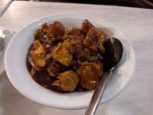 Vegetarian Chicken in Fruity Mandarin sauce at HAKS in Harrogate