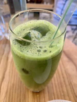 Kanenas - iced matcha with oat milk at Kanenas in West London