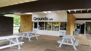 Cute park cafe  at Grounds Cafe Emberton in Olney