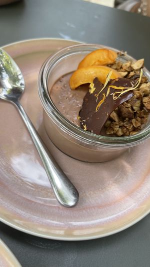 Chocolate mousse   at Le Paradisier Café in Nyons