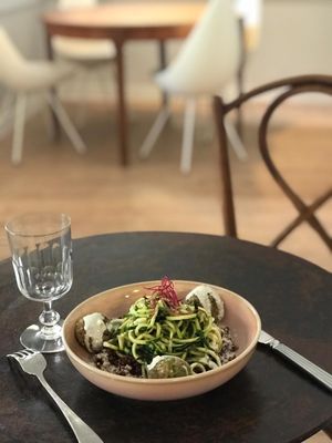 Plant based organic food at Le Paradisier Café in Nyons