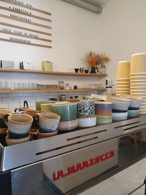 Their cups and interior at OhBaba  in San Sebastian