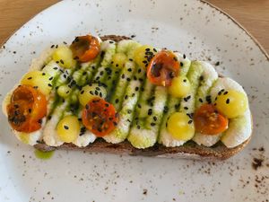 Gatza toast  at OhBaba  in San Sebastian
