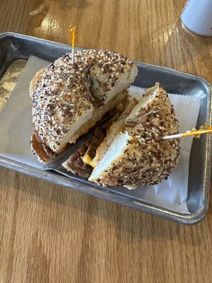 Ultimate vegan breakfast bagel  at Cocky's Bagels in North Olmsted