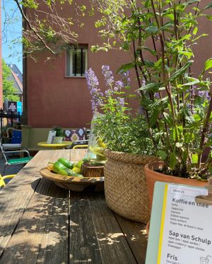 Lovely terrace at Smakelijk in Leeuwarden