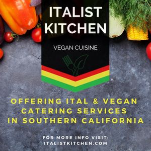 Jamaican/Caribbean plant blessed food at Italist Kitchen in San Bernardino