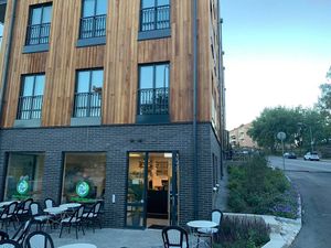 Exterior, four days before opening. 
September 2020. at Easy Vego in Hagersten