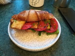 Tofu croissant at Raw to Go Kitchen in Moscow