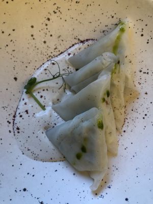 vareniki with mandel ricotta  at Raw to Go Kitchen in Moscow